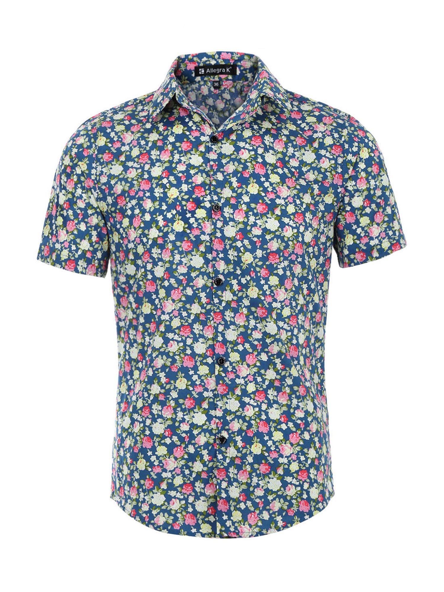 Floral Blue High Quality Hawaiian Shirt