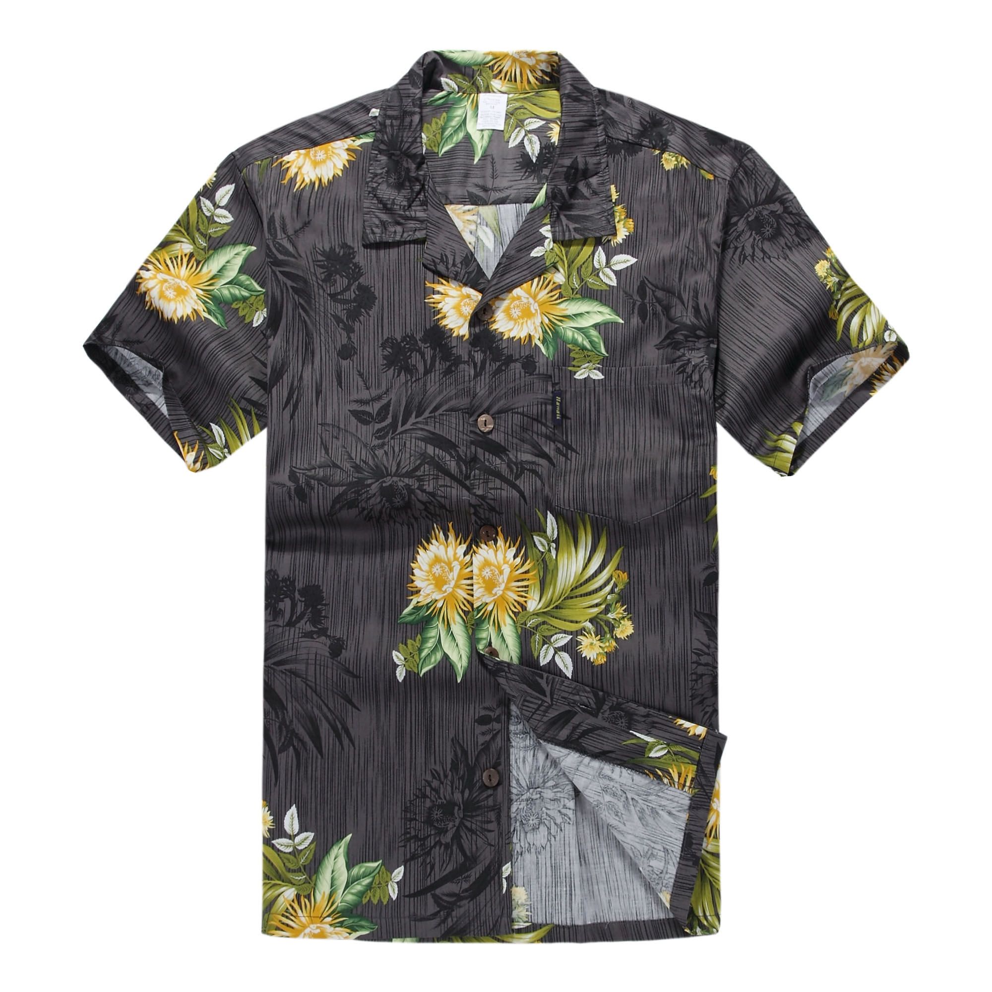 Floral Gray High Quality Hawaiian Shirt