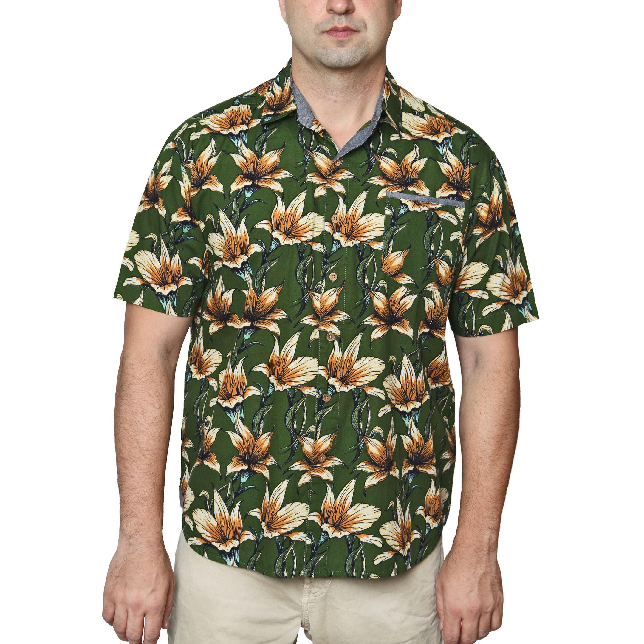 Floral Green Amazing Design Hawaiian Shirt