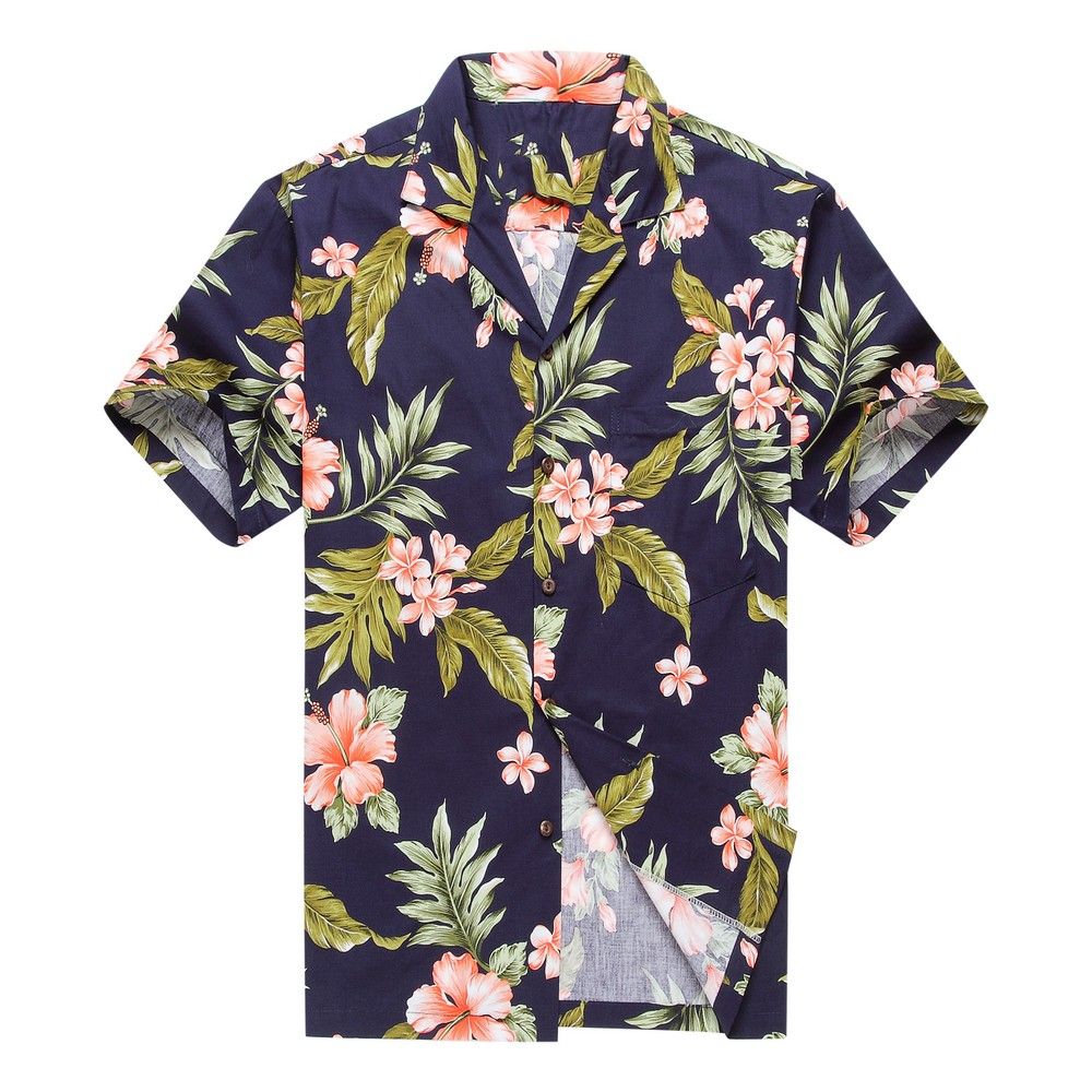 Floral Leaf Blue Nice Design Hawaiian Shirt