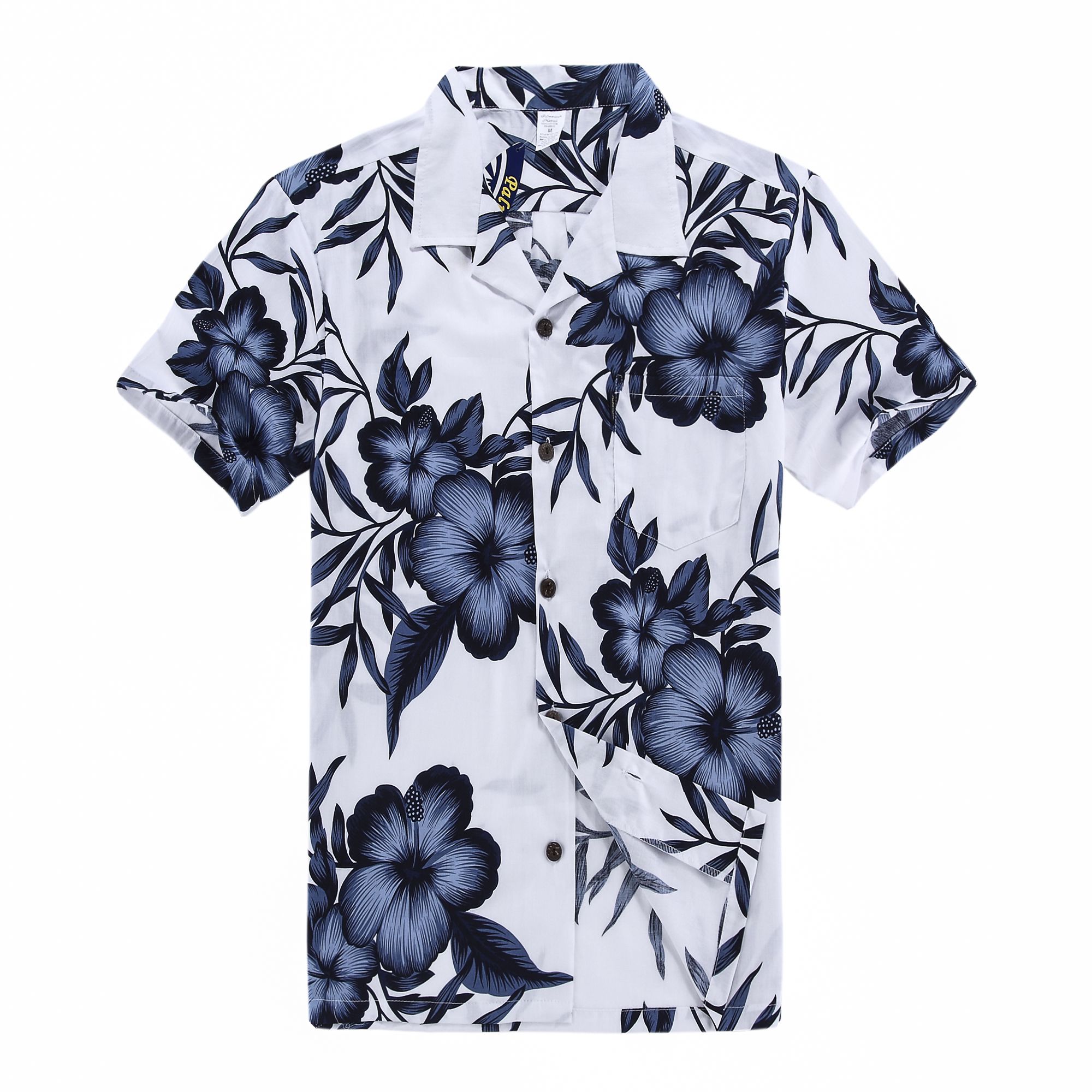 Floral Leaf White High Quality Hawaiian Shirt