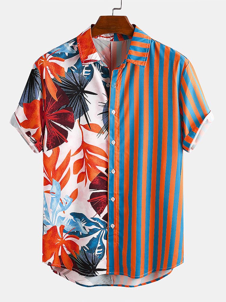 Floral Orange High Quality Hawaiian Shirt