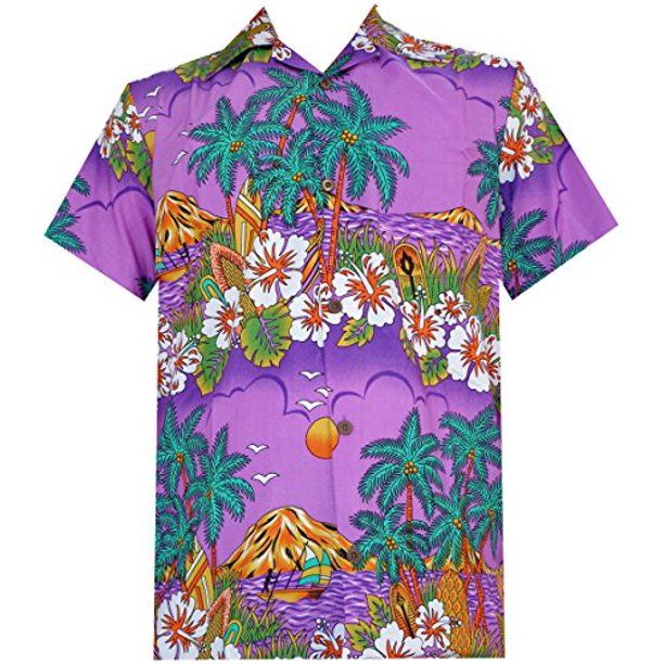Floral Scenic Purple High Quality Hawaiian Shirt