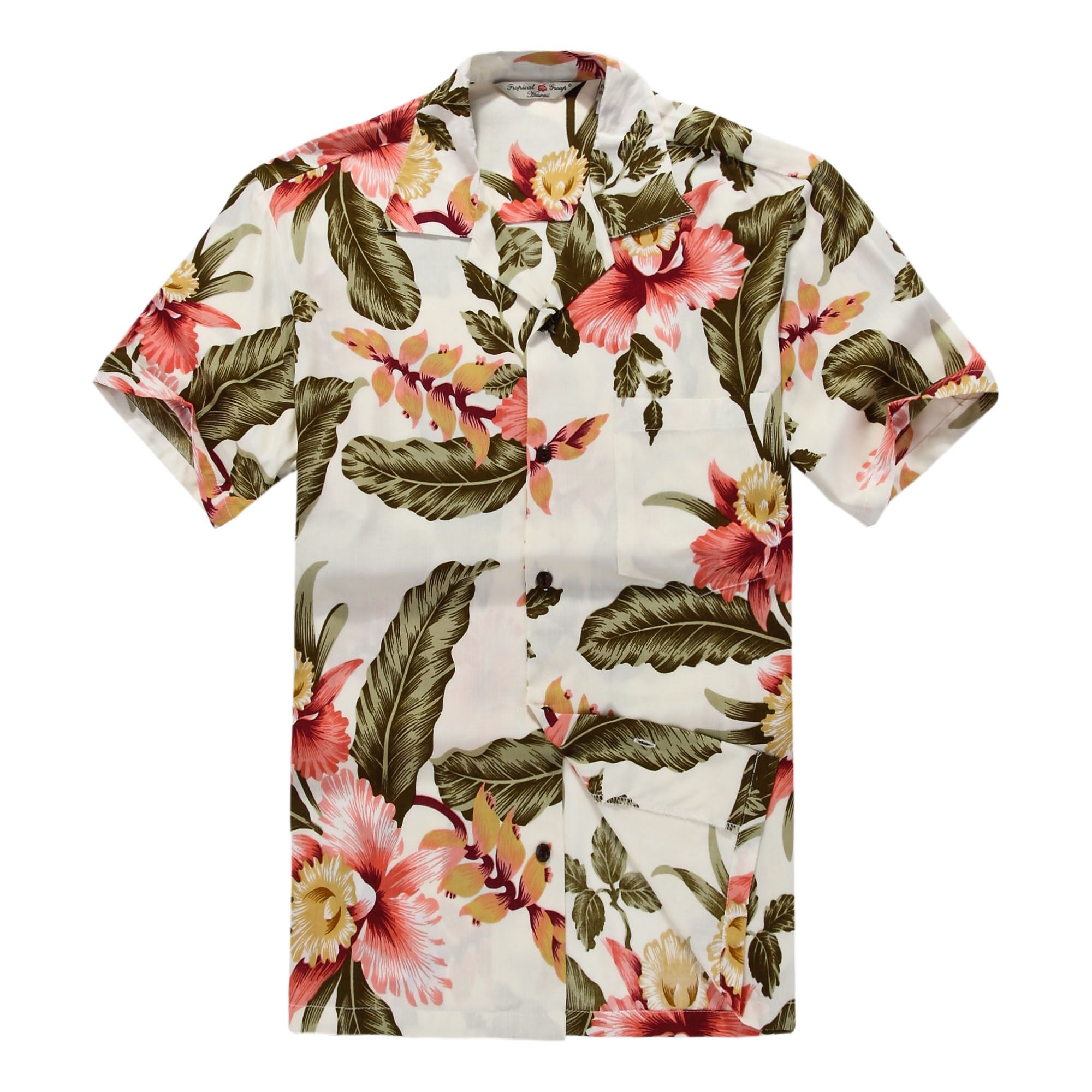 Floral White Hawaiian Shirts