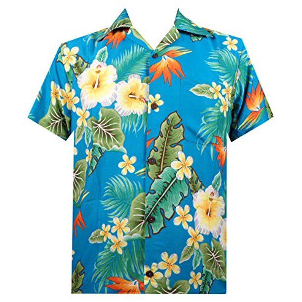 Flower Blue Unique Design Hawaiian Shirts
