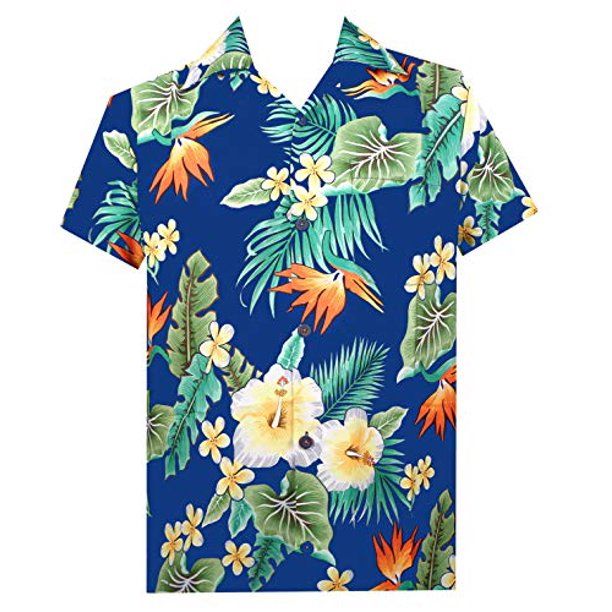 Flower Leaf Blue Amazing Design Hawaiian Shirt