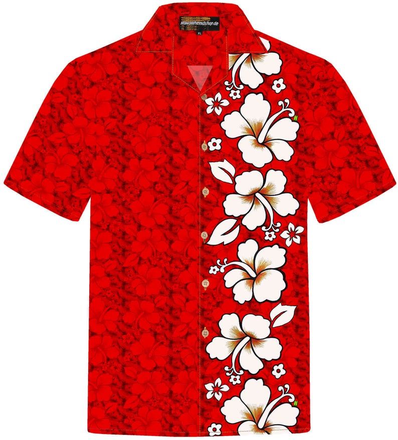 Flowers Red Nice Design Hawaiian Shirt