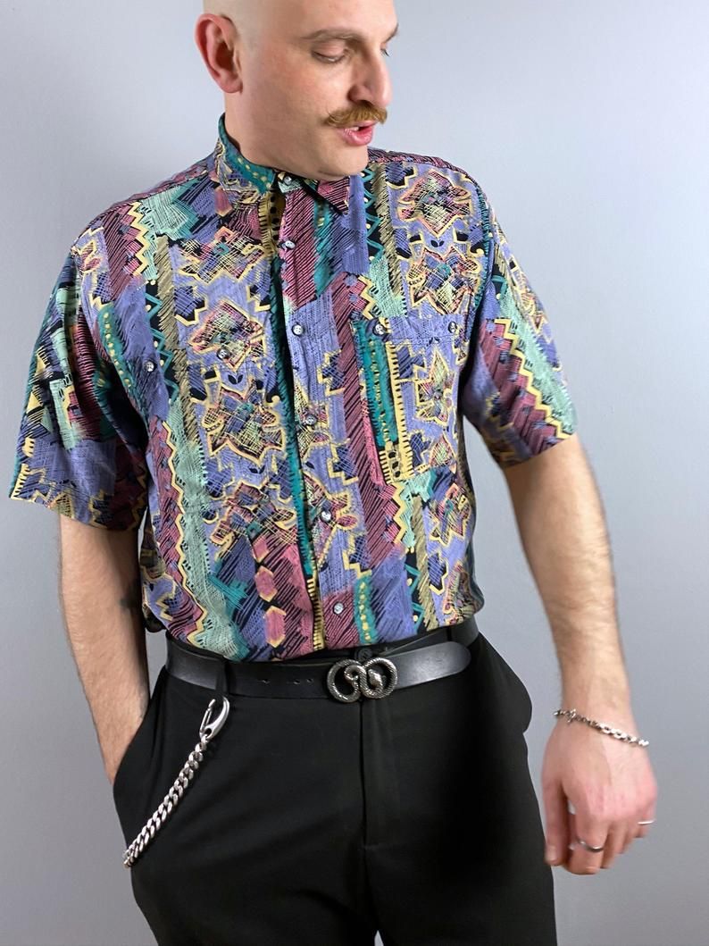 Funky 80S Claude Bernard Multicolor Best Design Hawaiian Shirt