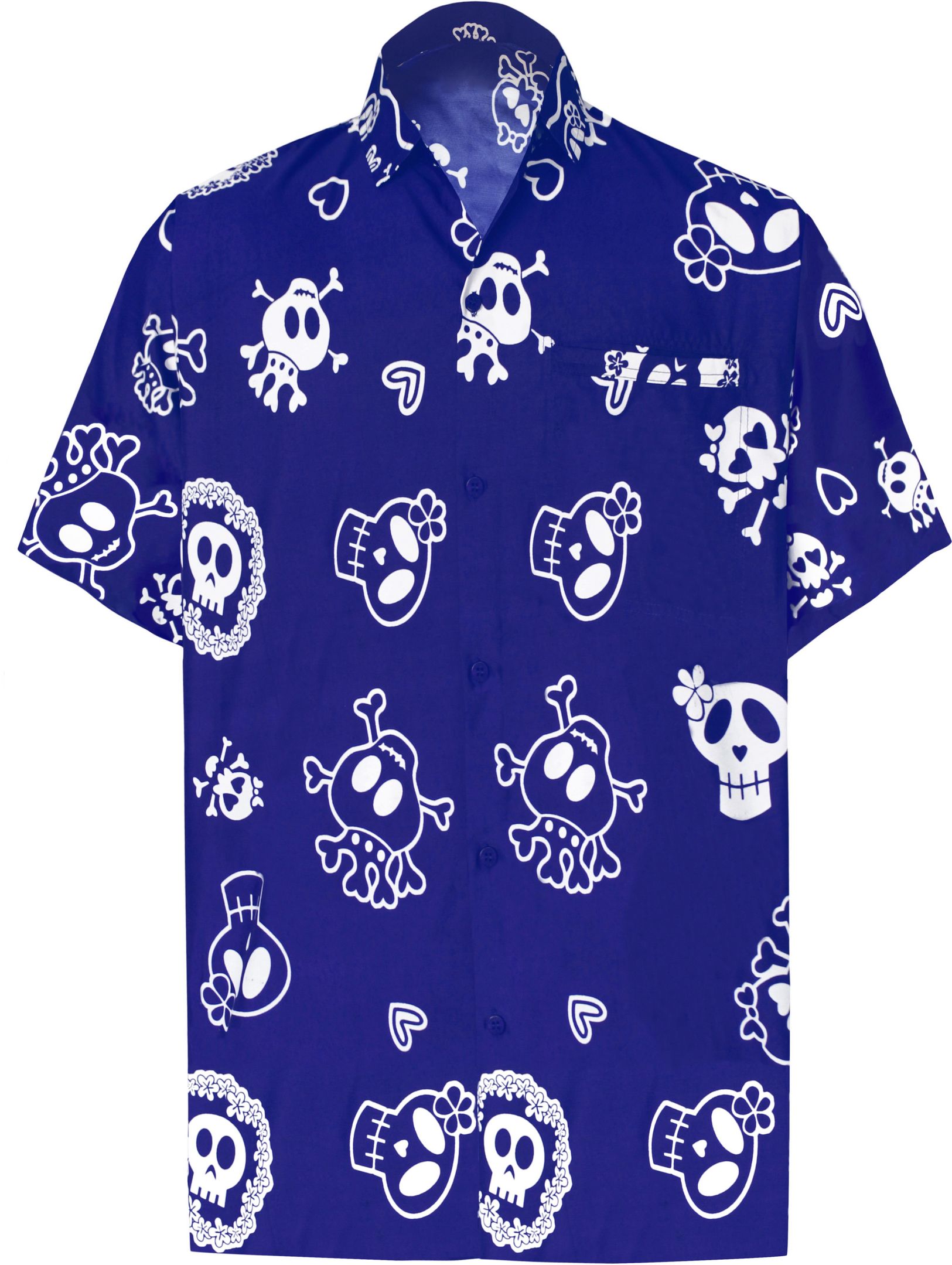 Funky Casual Blue Unique Design Hawaiian Shirt