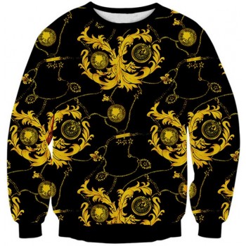 GOLDEN LEAF CHAIN SWAG 3D SWEATER