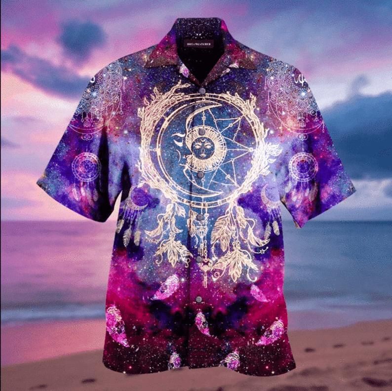 Galaxy Dreamcatcher Purple Nice Design Hawaiian Shirt