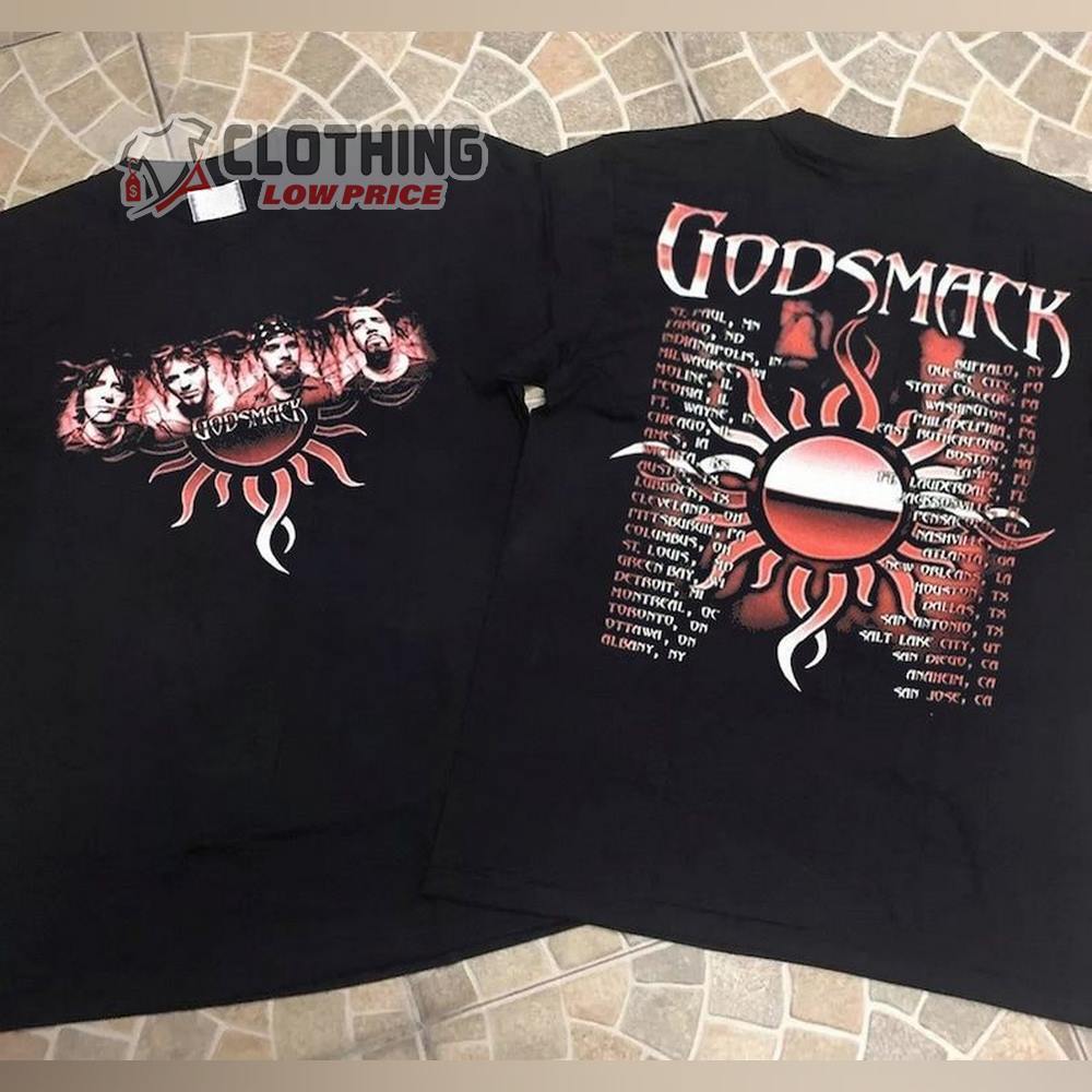 Godsmack Rock Band Tour 2023 Concert T-shirt