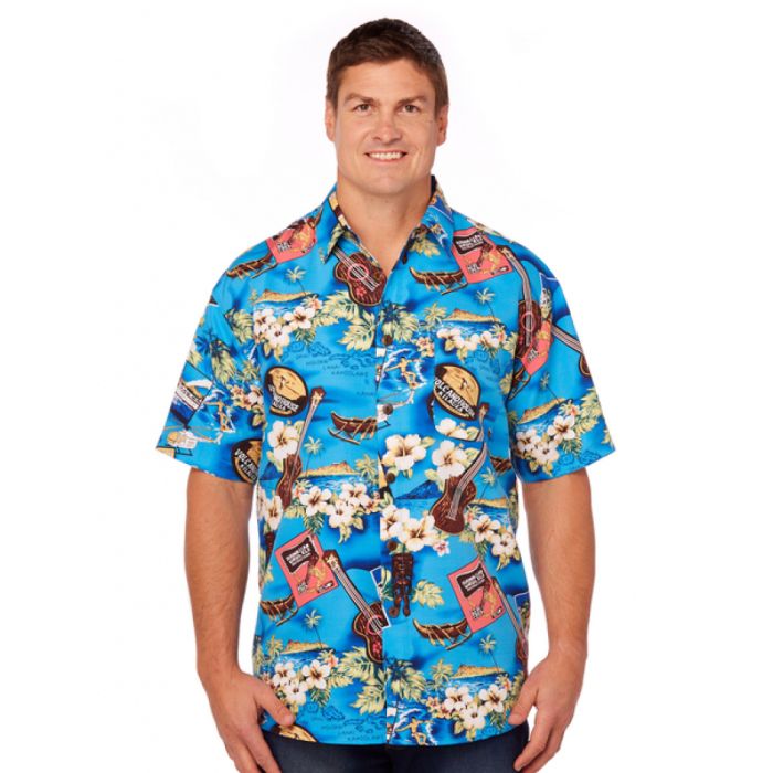 Guitars Blue Nice Design Hawaiian Shirt