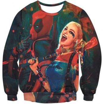 HARLEY QUINN MARVEL DEADPOOL 3D STREET WEAR SWEATER