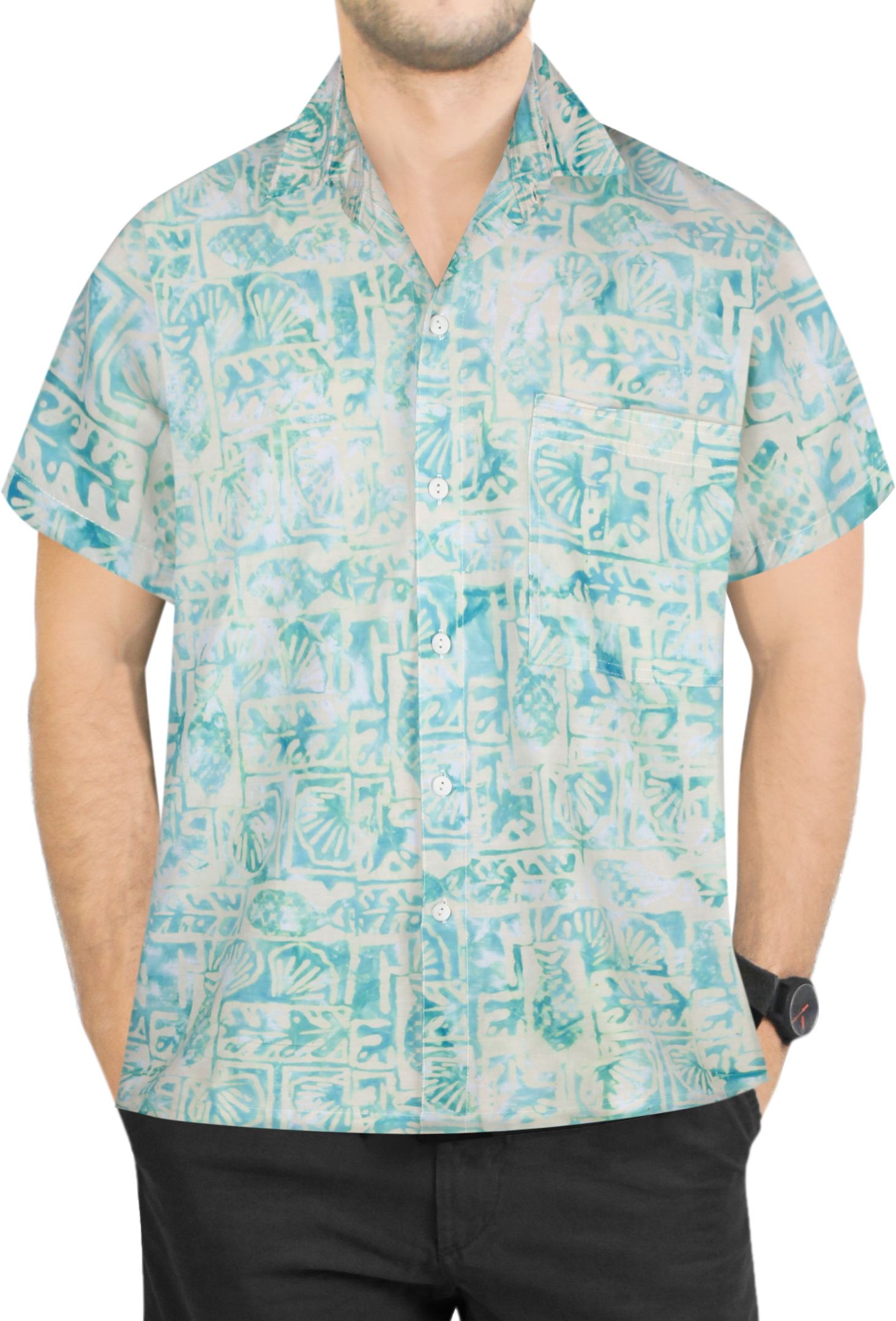 Happy Bay Blue Amazing Design Hawaiian Shirt