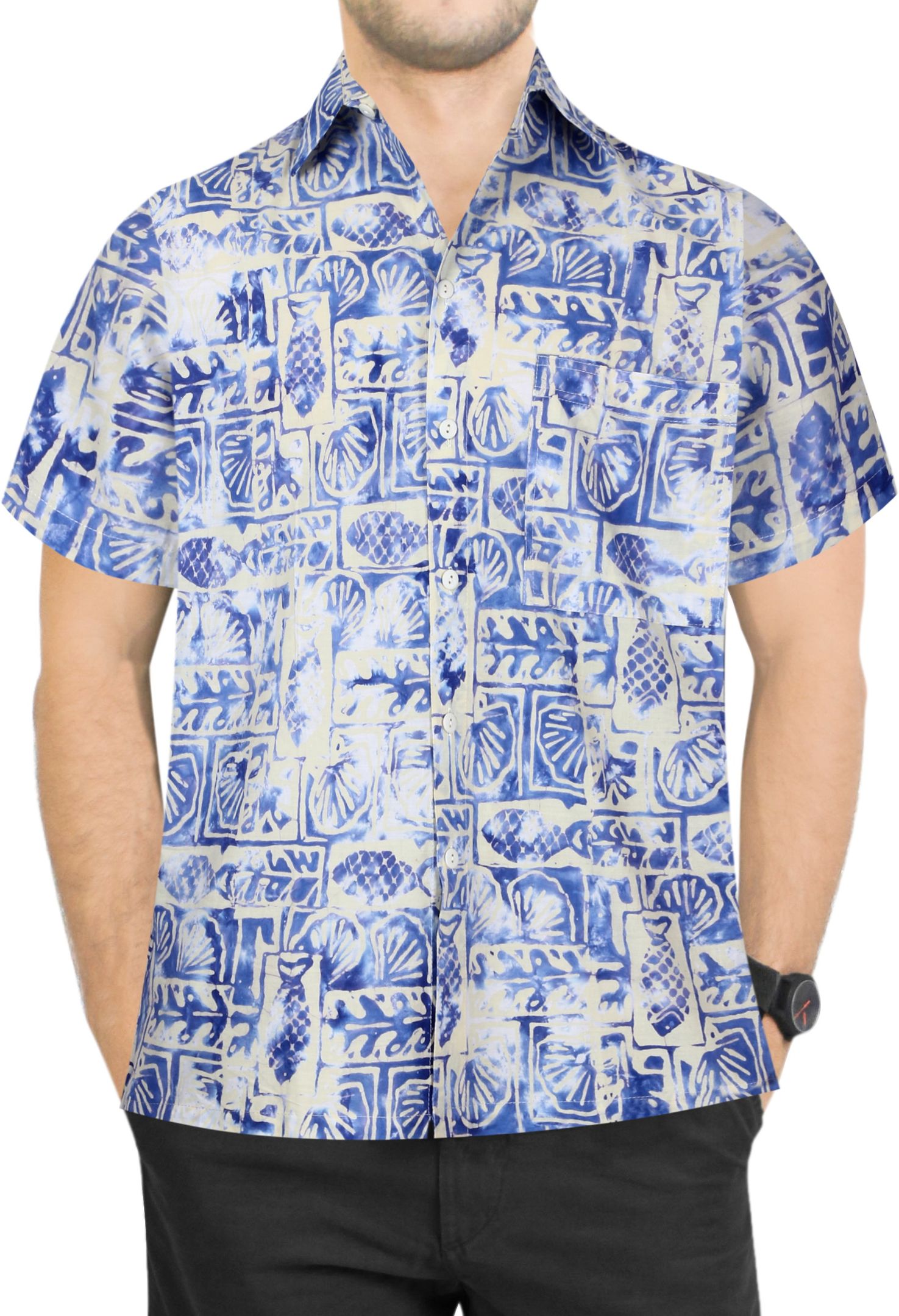 Happy Bay Blue Nice Design Hawaiian Shirt