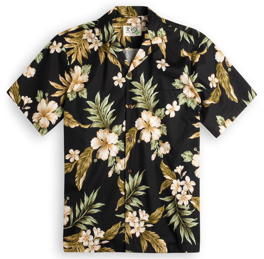 Hibiscus Black Awesome Design Hawaiian Shirt