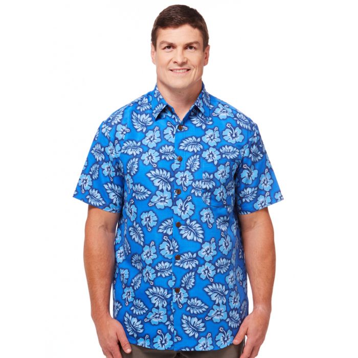 Hibiscus Blue Awesome Design Hawaiian Shirt
