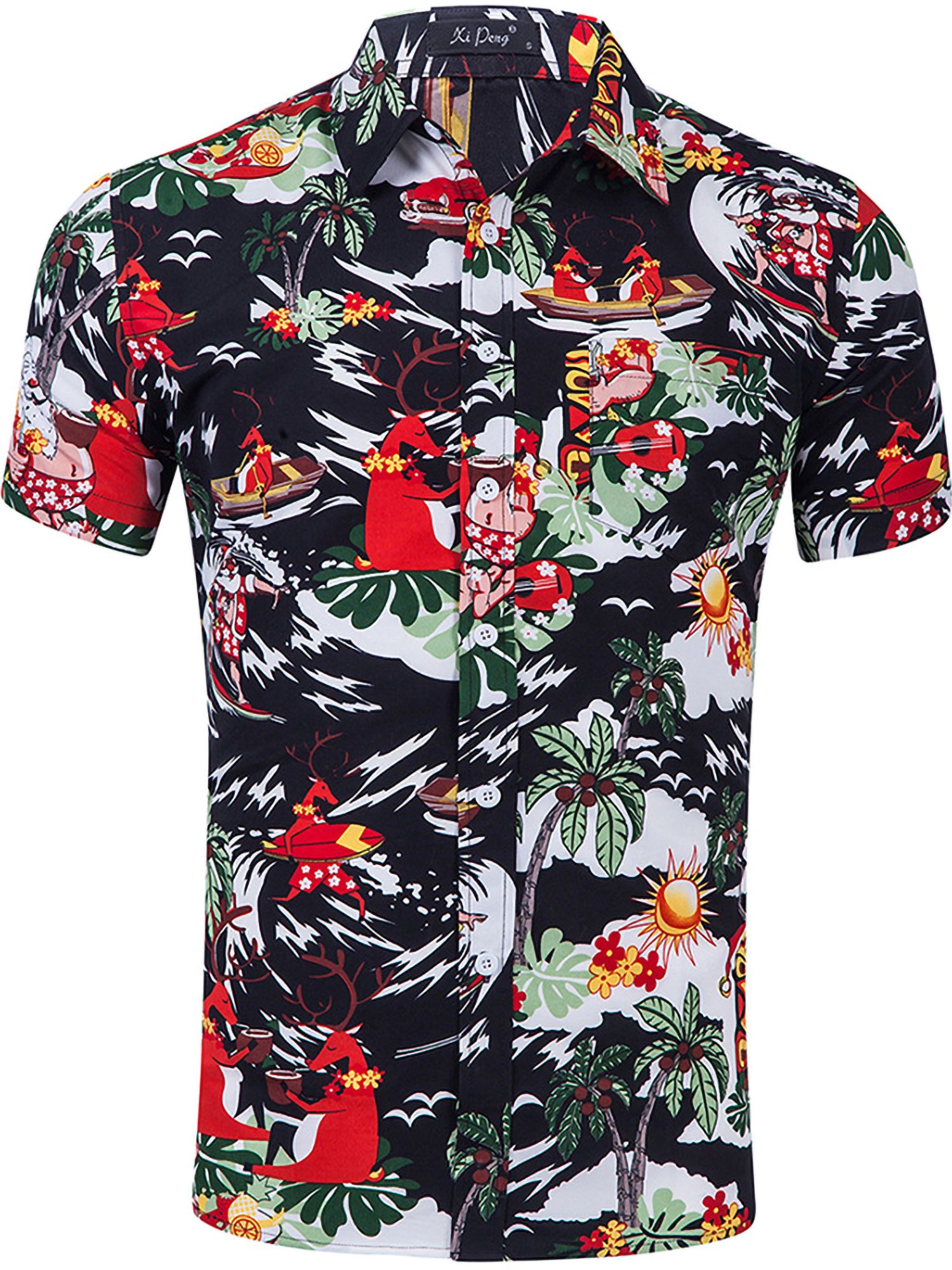 Hibiscus Floral Black Nice Design Hawaiian Shirt Dhc18063333