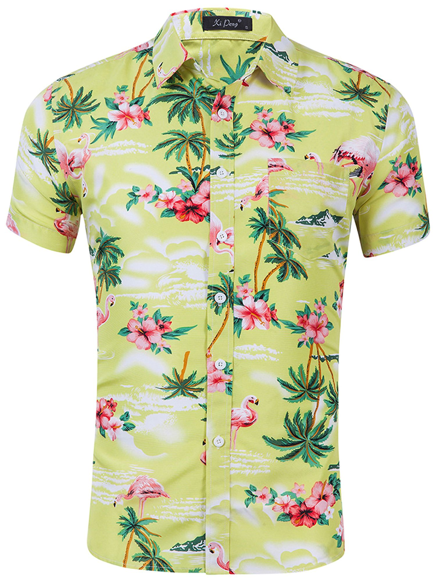 Hibiscus Floral Yellow Unique Design Hawaiian Shirt