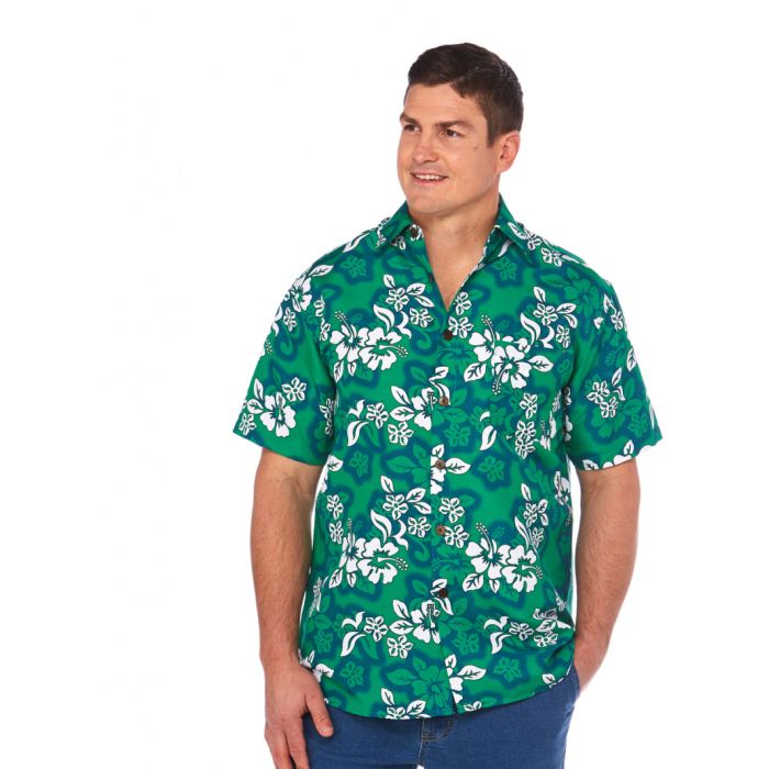 Hibiscus Green Unique Design Hawaiian Shirt