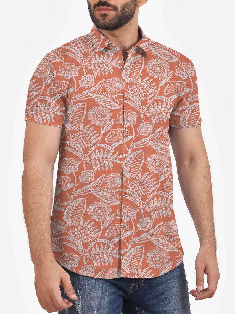 Hibiscus Orange Amazing Design Hawaiian Shirt