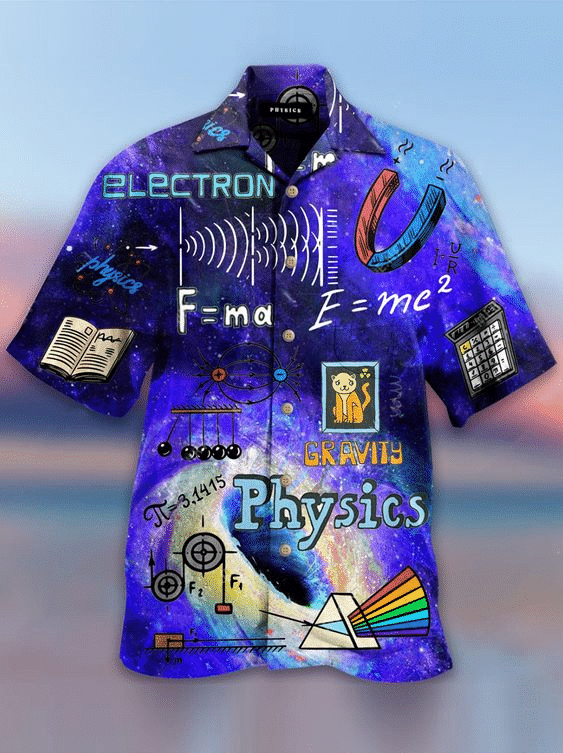 High Quality Science Purple Nice Design Hawaiian Shirt
