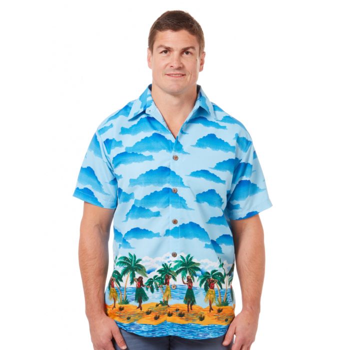 Hula Blue Unique Design Hawaiian Shirt