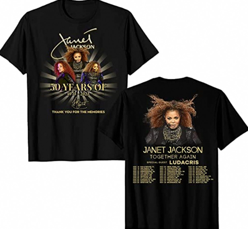 Janet Jackson Together Again Tour 2023 Tshirt