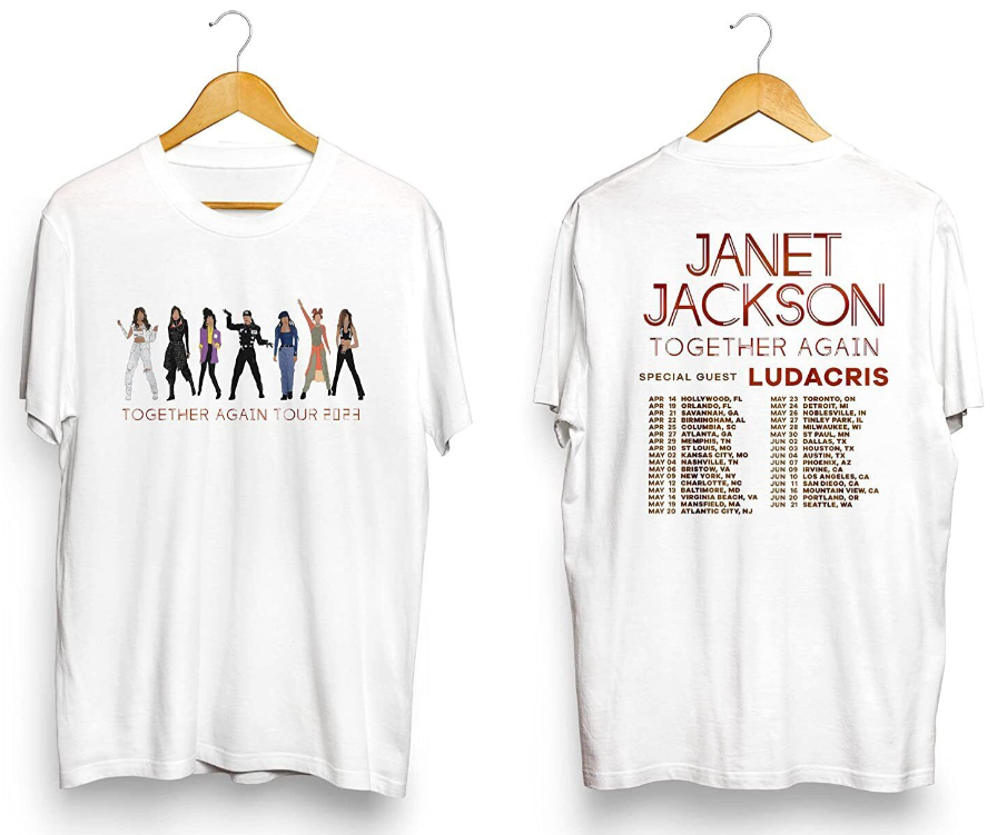 Janet Jackson Together Agains Tour 2023 shirt