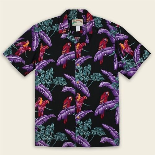 Jungle Bird Black Unique Design Hawaiian Shirt
