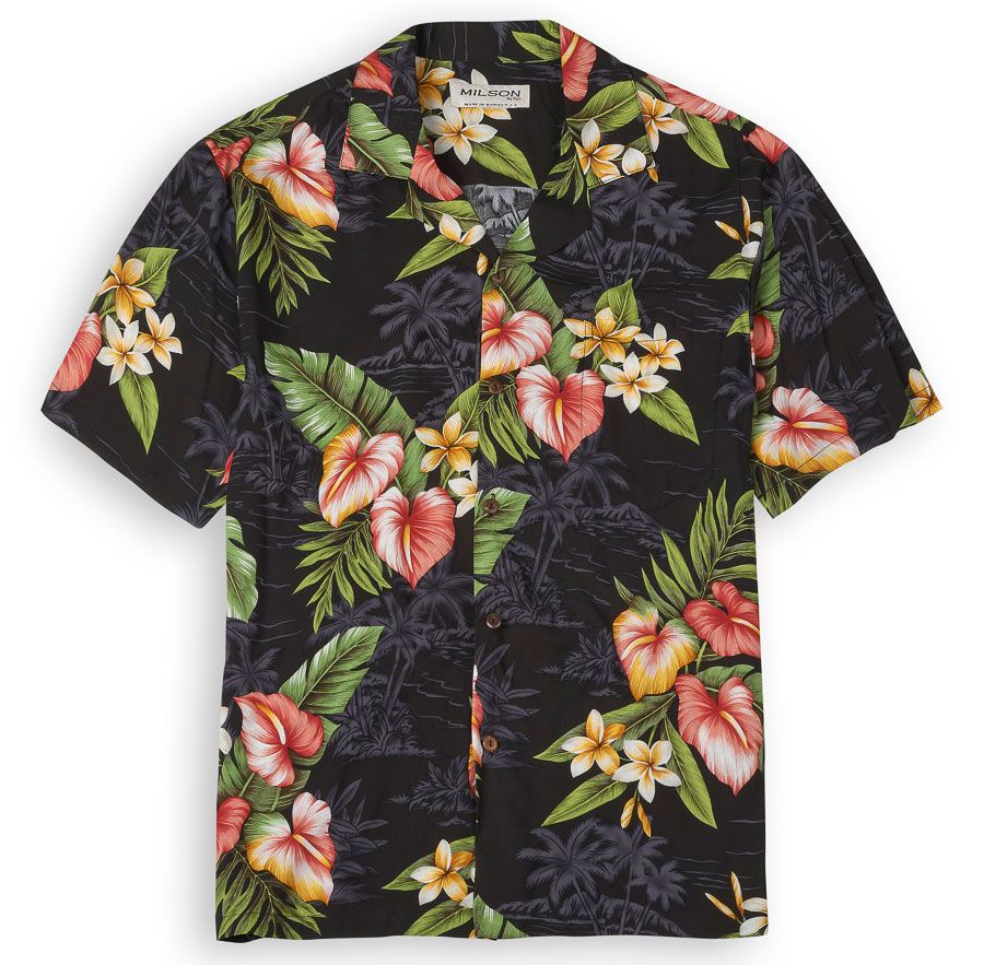 Kalapana Black Awesome Design Hawaiian Shirt