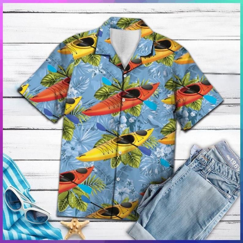 Kayak Tropical Multicolor Amazing Design Hawaiian Shirt