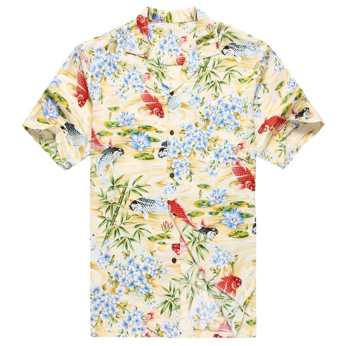 Koi Yellow Amazing Design Hawaiian Shirt