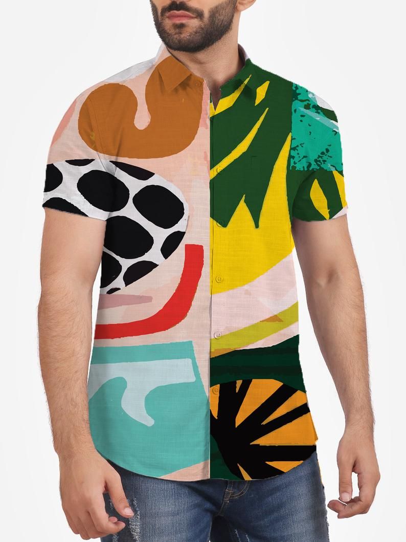 Leaf Multicolor Unique Design Hawaiian Shirt