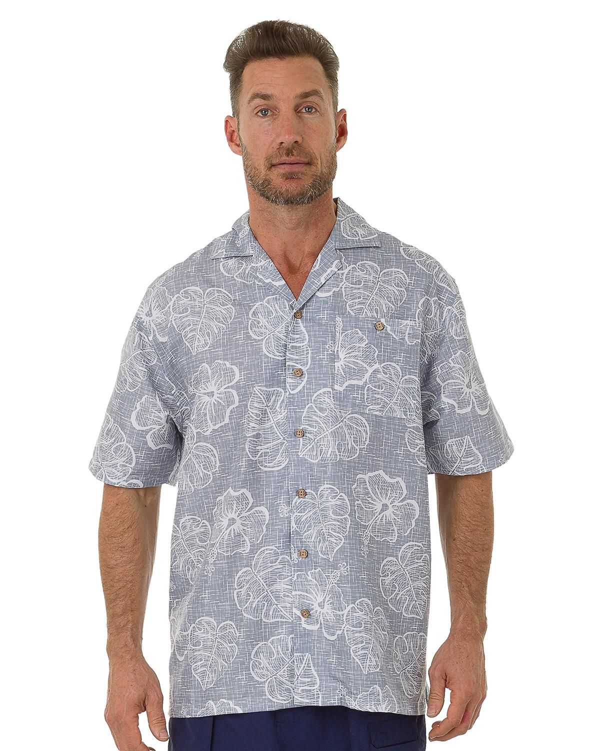 Leaves Gray High Quality Hawaiian Shirt