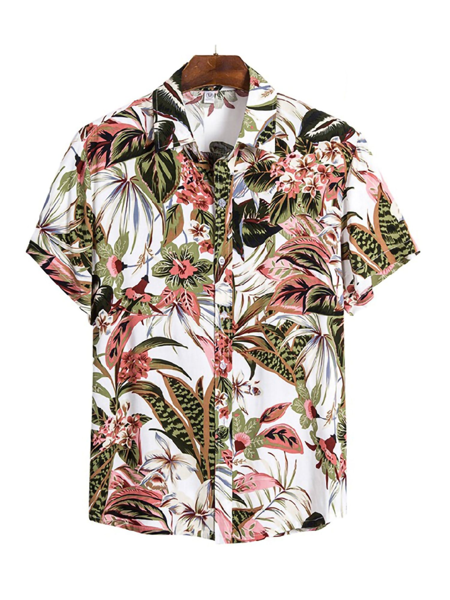 Leaves White Awesome Design Hawaiian Shirt