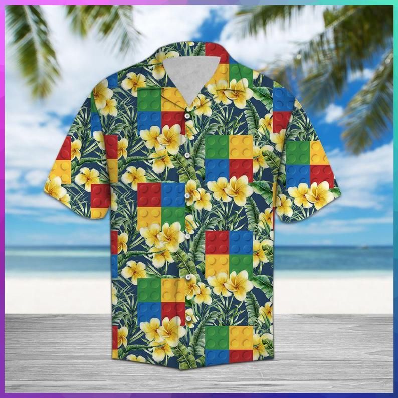 Lego Frangipani Multicolor Nice Design Hawaiian Shirt