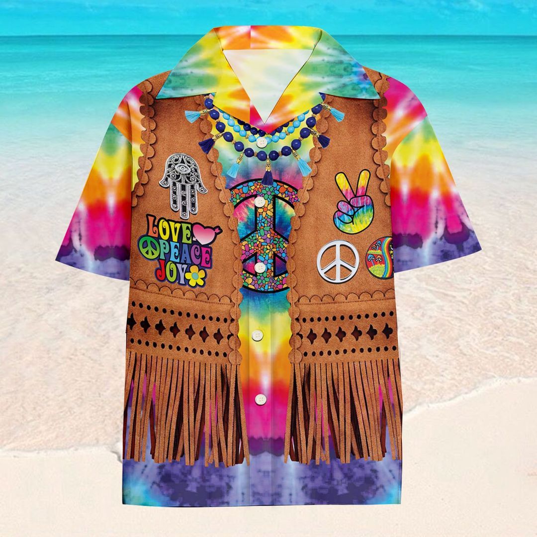 Love Peace Joy Colorful Unique Design Hawaiian Shirt