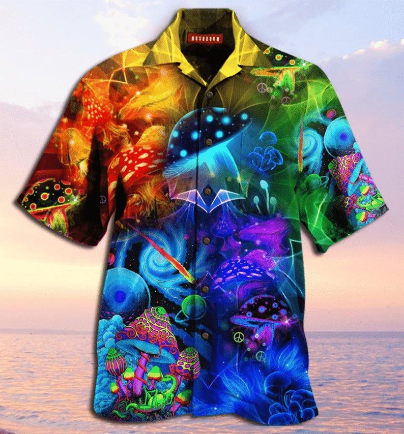 Magic Mushroom Multicolor Unique Design Hawaiian Shirt