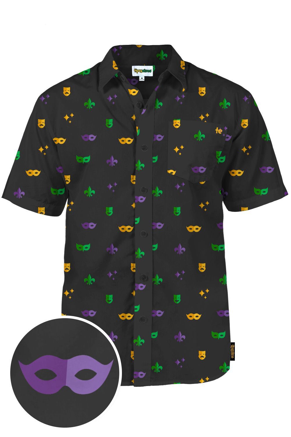 Masquerade Black High Quality Hawaiian Shirt