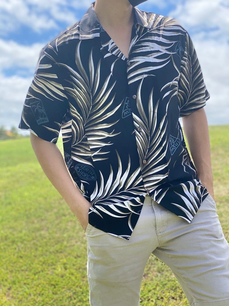 Maui Natural Ferns Aloha Black White Best Design Hawaiian Shirt