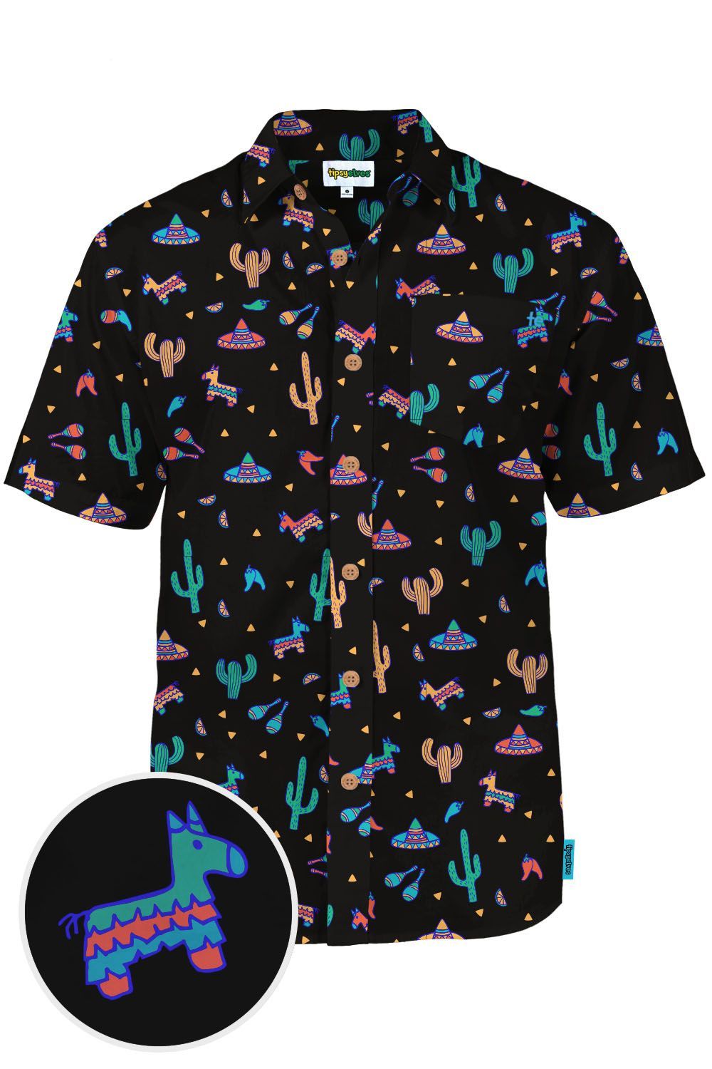 Midnight Fiesta Black High Quality Hawaiian Shirt