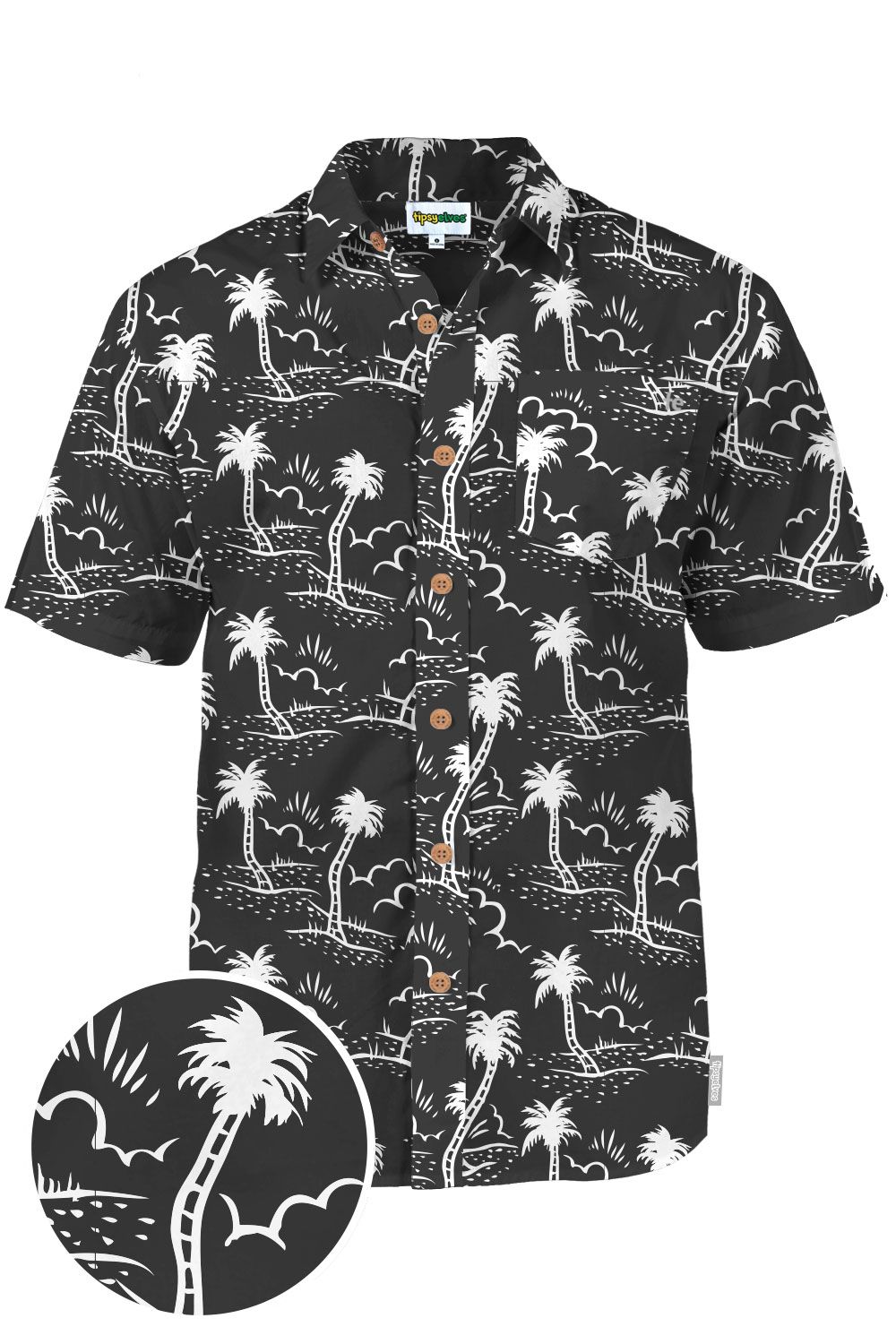 Monochrome Black Awesome Design Hawaiian Shirt