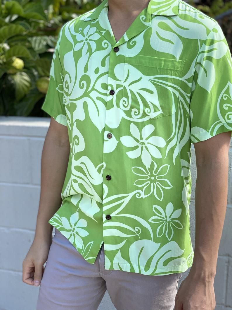 Monstera Abstract Green Nice Design Hawaiian Shirt