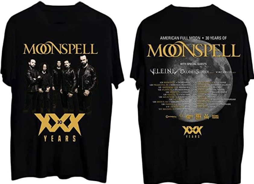 Moonspell World Tour 2023 shirt