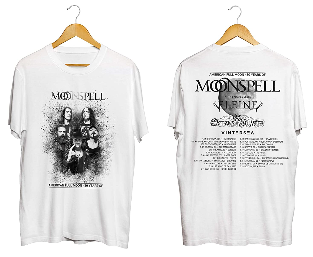 Moonspell World Tour 2023 shirts