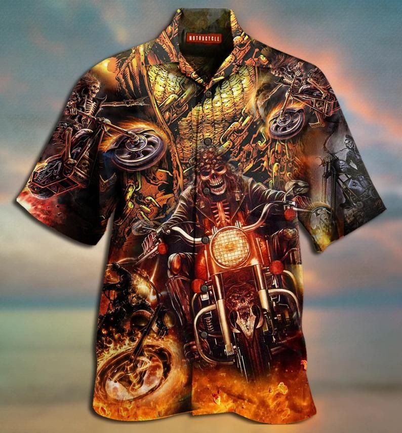 Motorcycle Racing Multicolor Unique Design Hawaiian Shirt