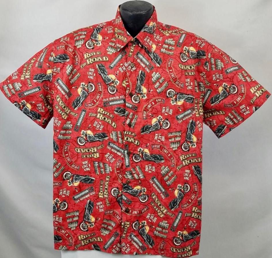 Motorcycle Red Unique Design Hawaiian Shirt