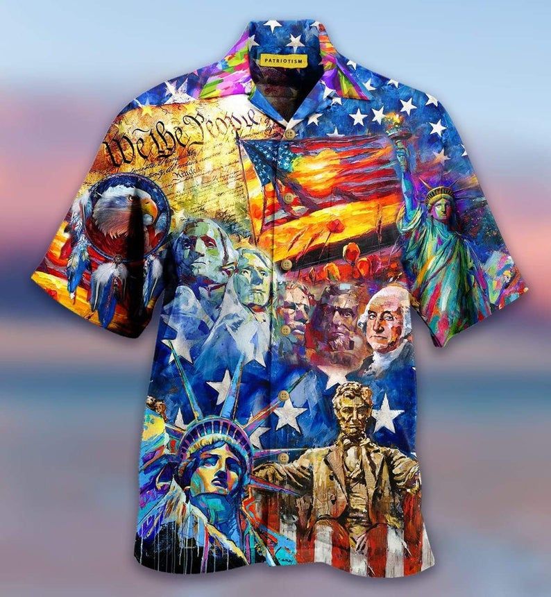 My Patriotic Heart Beats Multicolor Amazing Design Hawaiian Shirt